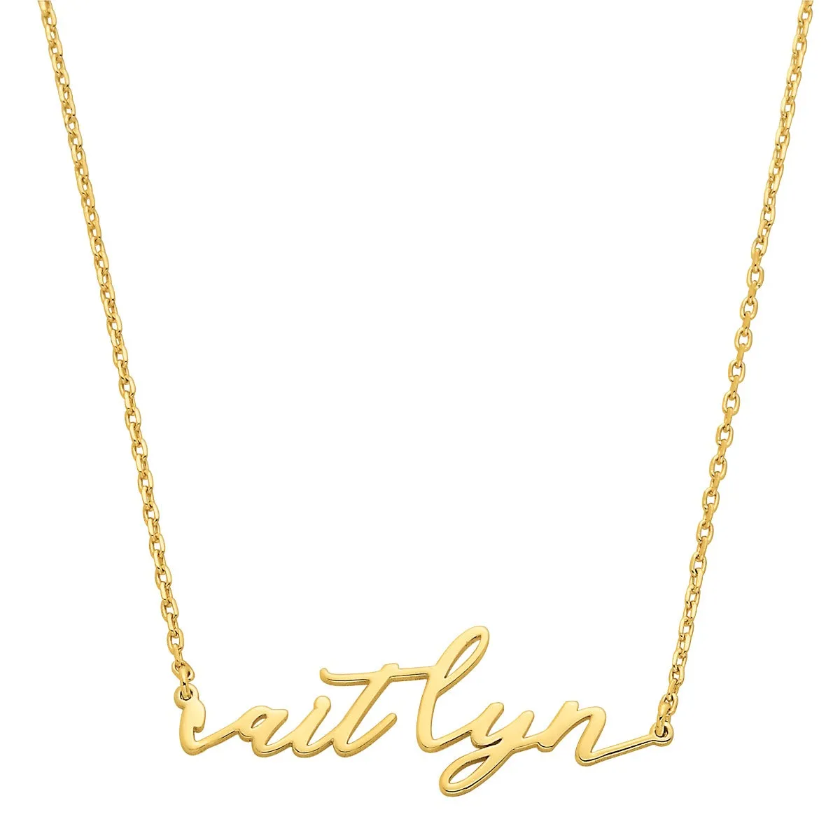 Sterling Silver Lowercase Script Name Plaque with Free Fresh Water Pearl Earrings sold by Limoges Jewelry product image thumbnail 4