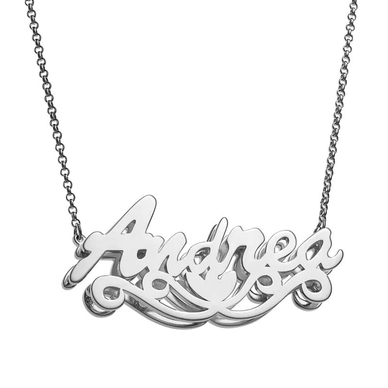 Personalized Double Nameplate Necklace sold by Limoges Jewelry