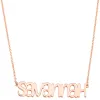 Sterling Silver Playful Font Name Plaque Necklace sold by Limoges Jewelry