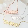 Sterling Silver Playful Font Name Plaque Necklace sold by Limoges Jewelry