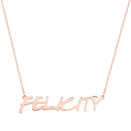 Sterling Silver Modern Uppercase Name Plaque sold by Limoges Jewelry product image thumbnail 5