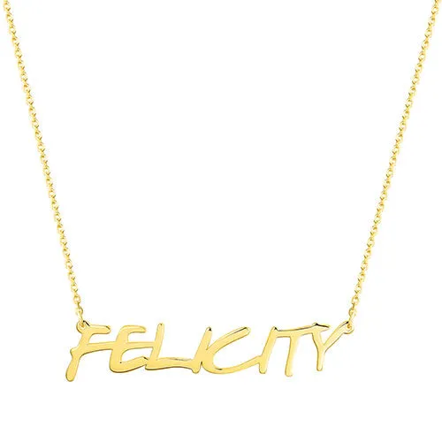 Sterling Silver Modern Uppercase Name Plaque sold by Limoges Jewelry product image thumbnail 4