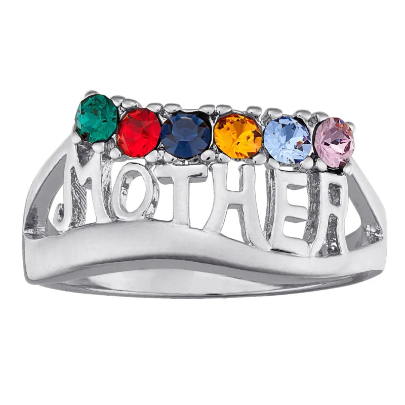MOTHER Birthstone Ring sold by Limoges Jewelry