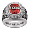 Men's Sterling Silver CZ Pave Setting Birthstone Personalized Year Class Ring sold by Limoges Jewelry