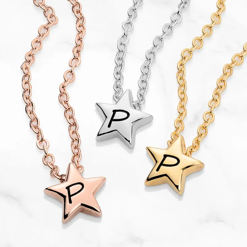 Mini Star Initial Necklaces sold by Limoges Jewelry