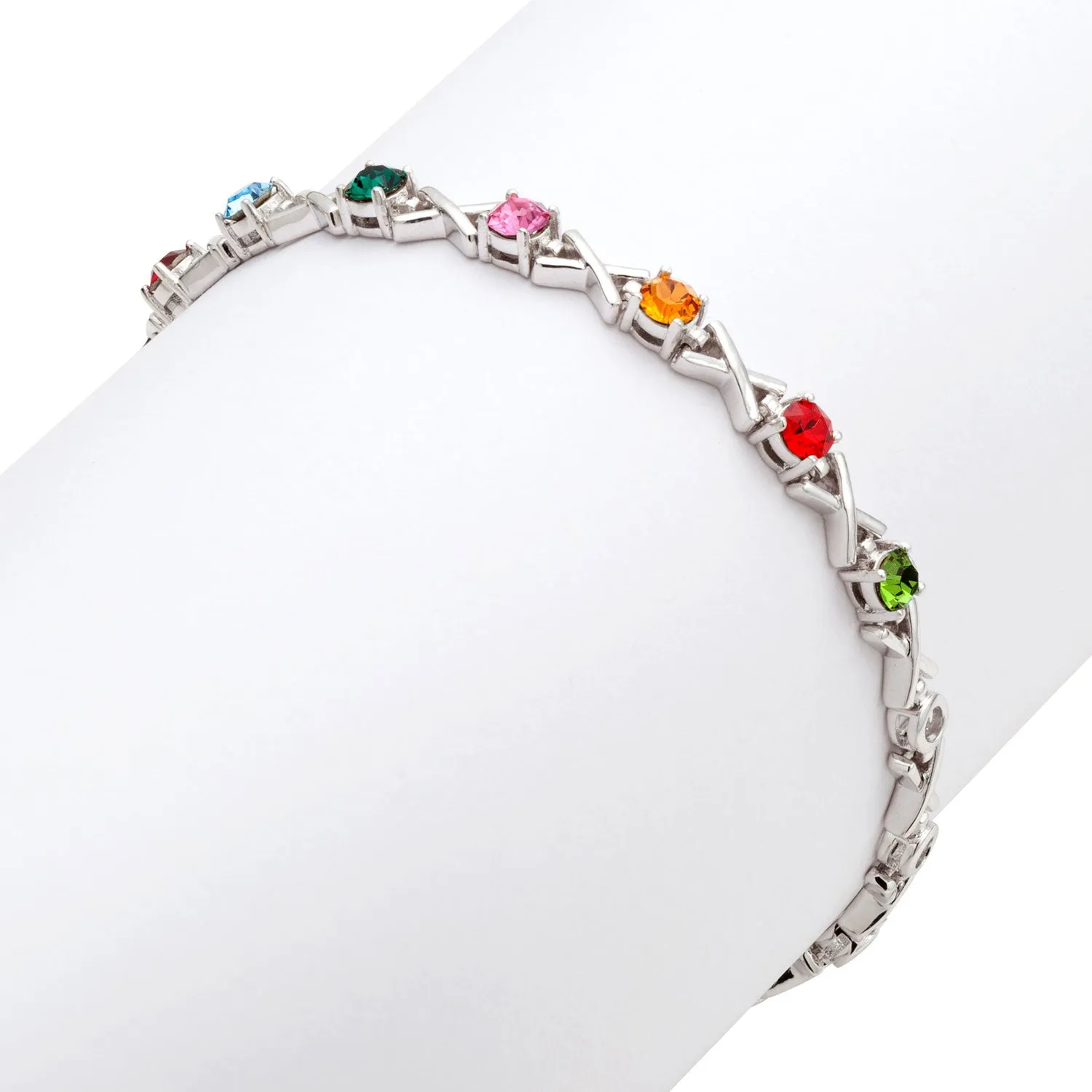 XOXO Family Birthstone Bracelet - 8.25in sold by Limoges Jewelry product image thumbnail 2
