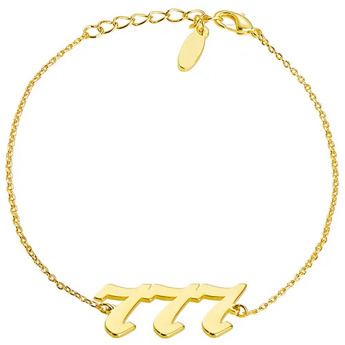 Old English Angel Number Bracelet sold by Limoges Jewelry product image thumbnail 4