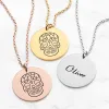 Skull Engraving Necklace sold by Limoges Jewelry