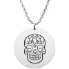 Skull Engraving Necklace sold by Limoges Jewelry