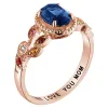 14K Rose Gold Plated Mother's Oval Family Birthstone Ring sold by Limoges Jewelry