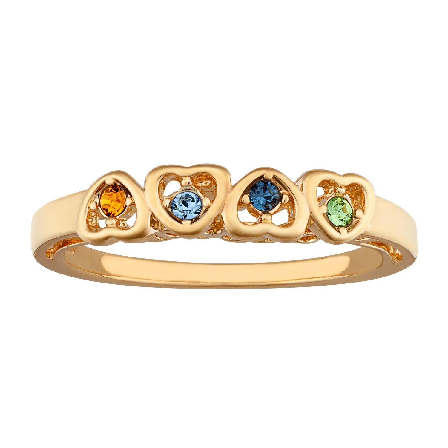 I Love You Birthstone Hearts Ring sold by Limoges Jewelry