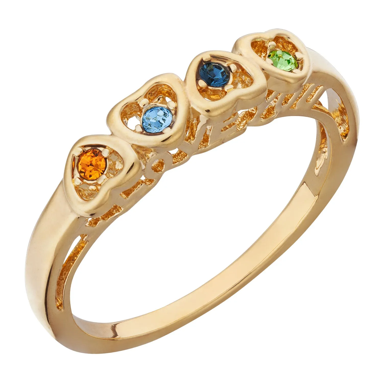I Love You Birthstone Hearts Ring sold by Limoges Jewelry product image thumbnail 2