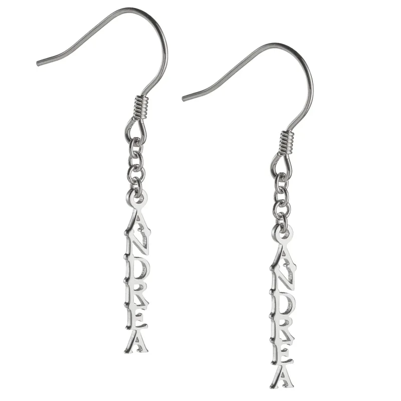 Sterling Silver Personalized Name Dangle Earring sold by Limoges Jewelry