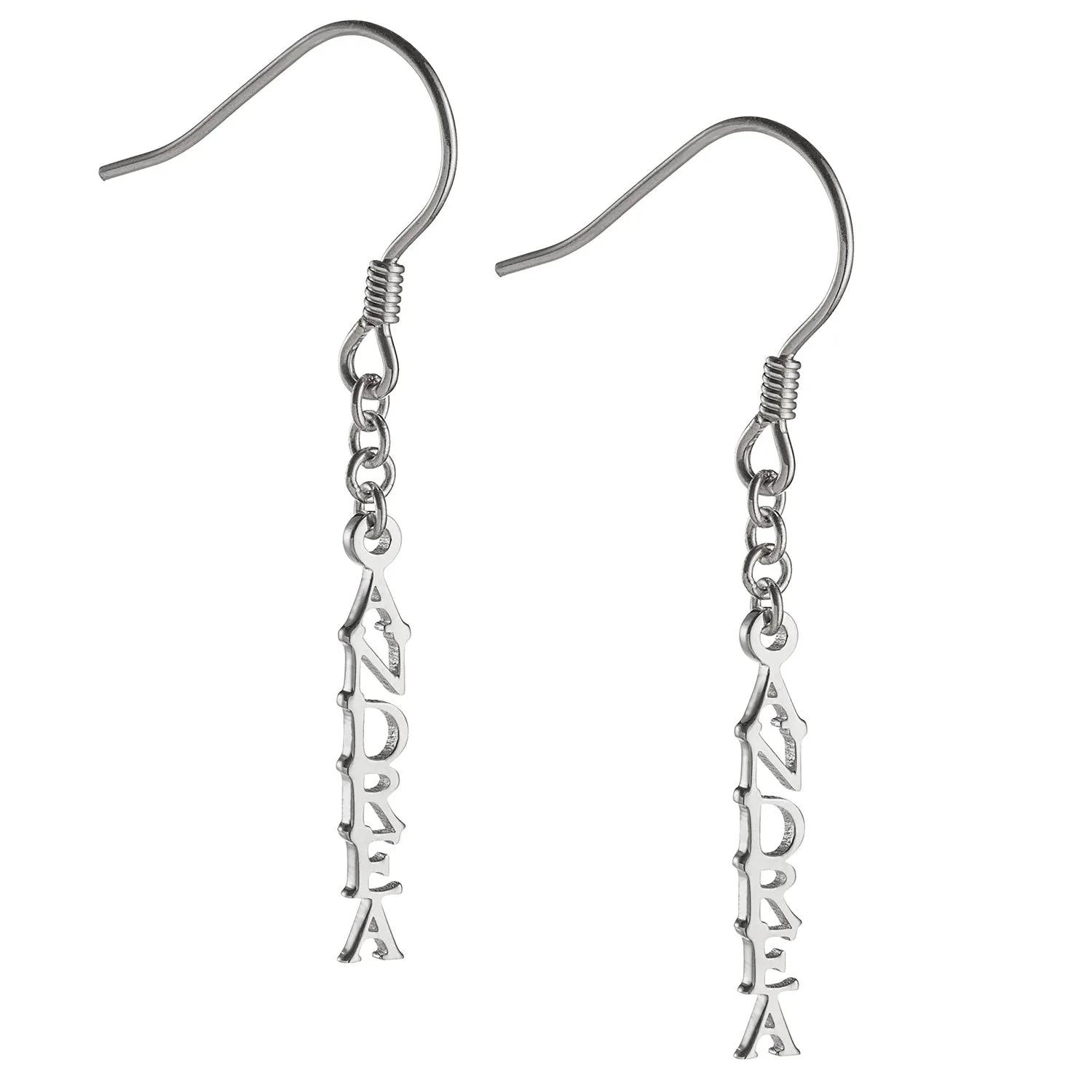 Sterling Silver Personalized Name Dangle Earring sold by Limoges Jewelry