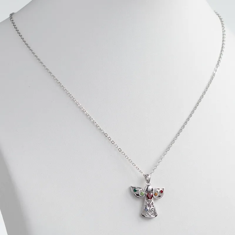 Sterling Silver Disc Name with 14K Rose Gold Plated Heart Charm Necklace sold by Limoges Jewelry