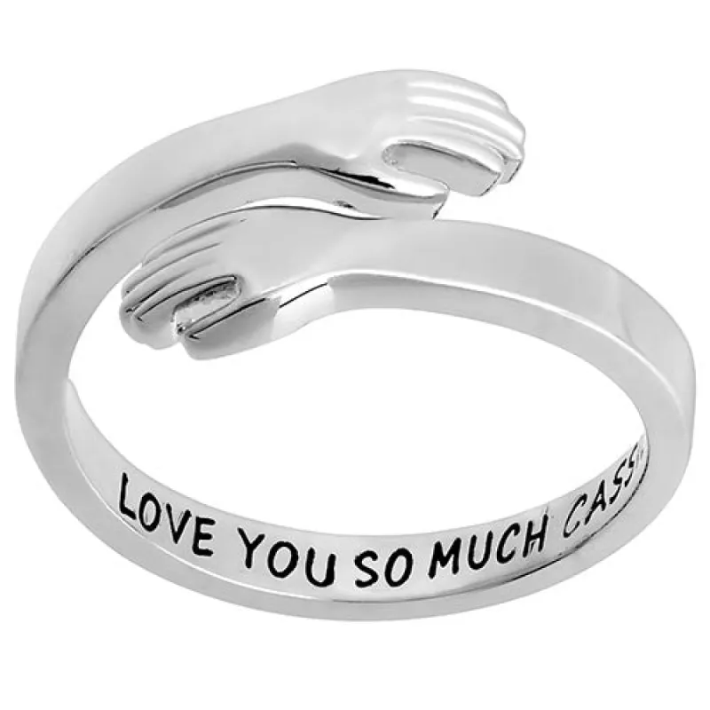 Personalized Hug Ring sold by Limoges Jewelry