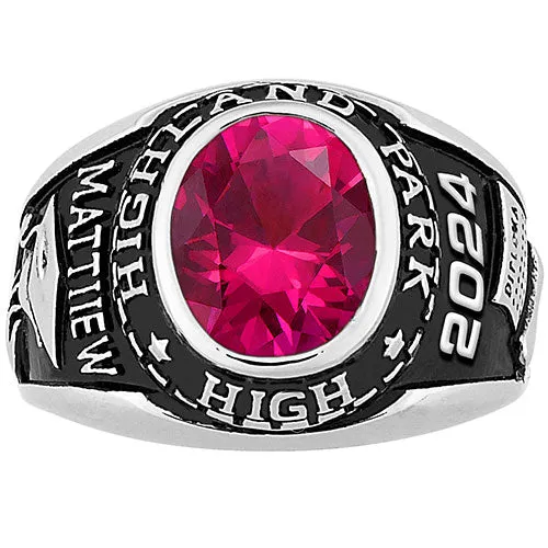 Men's CELEBRIUM Traditional Oval Stone Class Ring sold by Limoges Jewelry product image thumbnail 2