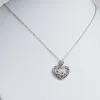 Silver Plated Domed Filigree Heart Birthstone Necklace sold by Limoges Jewelry