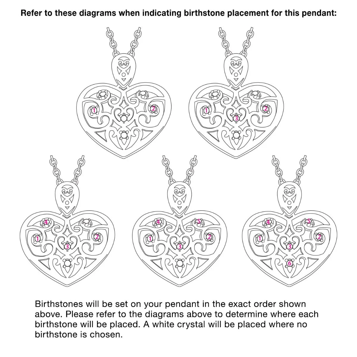 Silver Plated Domed Filigree Heart Birthstone Necklace sold by Limoges Jewelry product image thumbnail 4