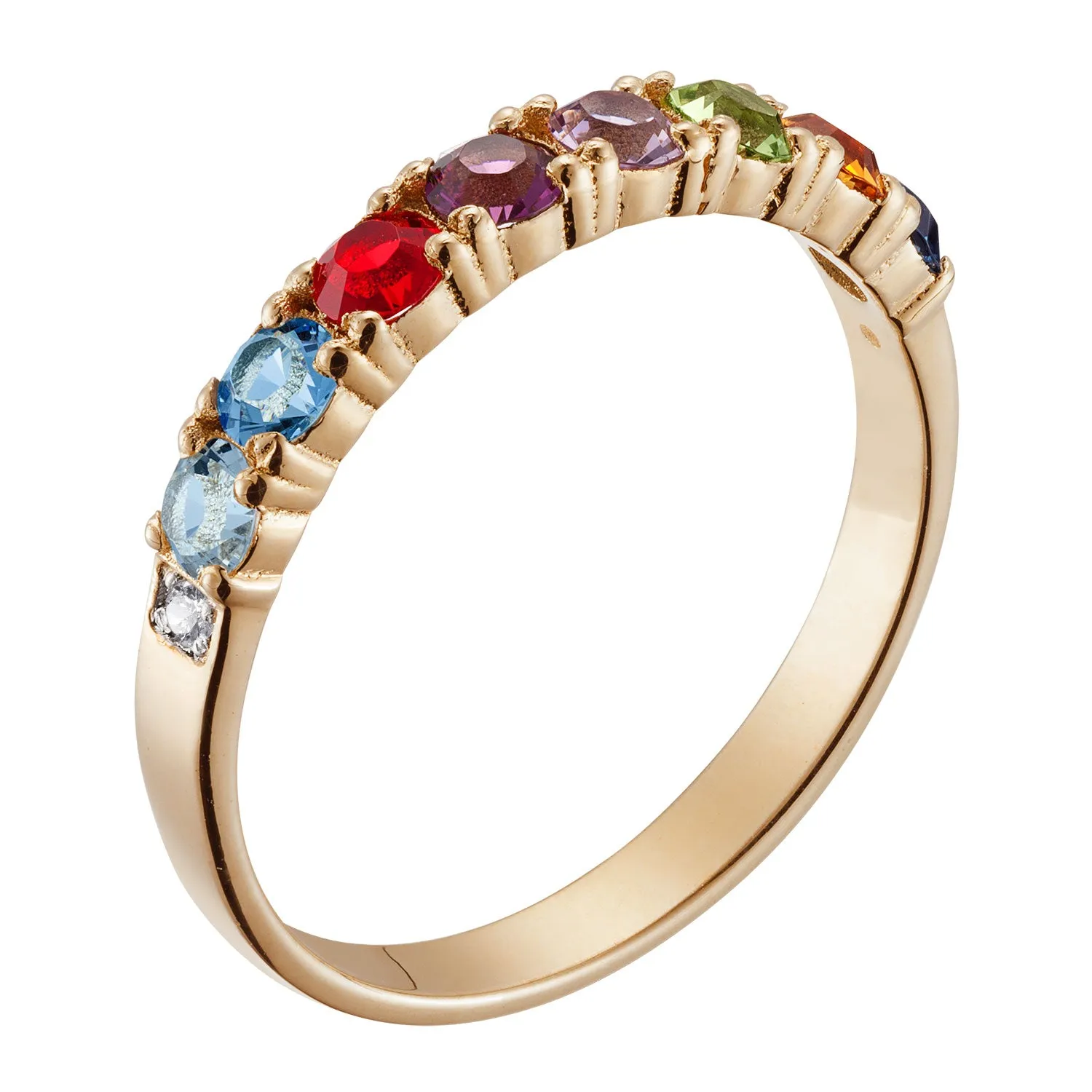 14K Gold over Sterling Family Birthstone Ring sold by Limoges Jewelry product image thumbnail 2