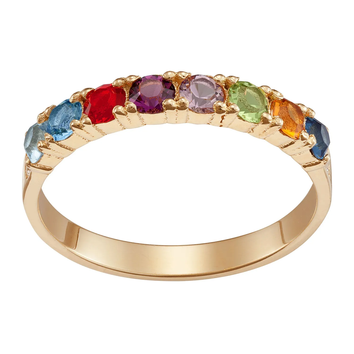 14K Gold over Sterling Family Birthstone Ring sold by Limoges Jewelry