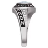 Ladies Sterling Silver Marquise Birthstone and CZ Class Ring sold by Limoges Jewelry