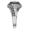 Ladies Sterling Silver Marquise Birthstone and CZ Class Ring sold by Limoges Jewelry