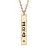 14K Gold Plated Minimal Zodiac Bar Necklace sold by Limoges Jewelry