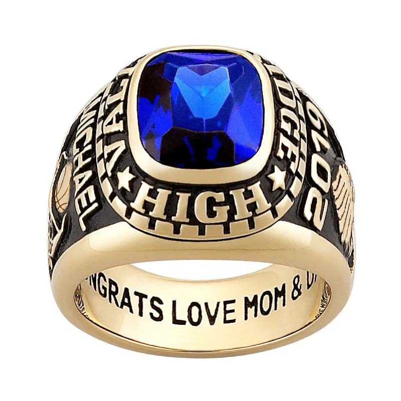 Men's Yellow CELEBRIUM Large Traditional Class Ring sold by Limoges Jewelry