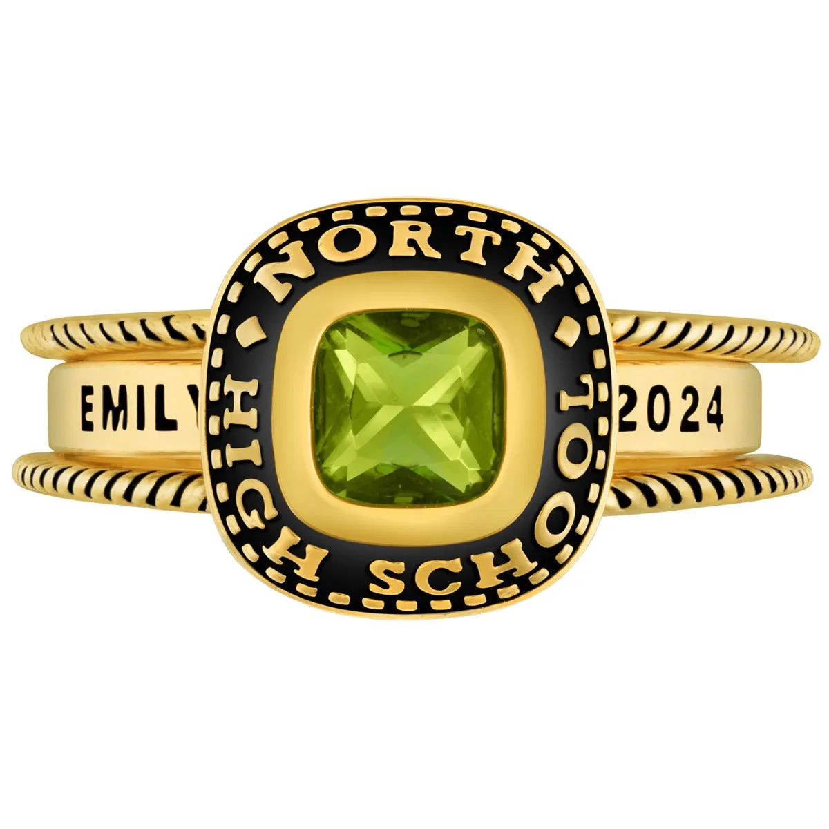 Ladies' 14K Gold over Sterling Class Ring with Jacket sold by Limoges Jewelry product image thumbnail 4