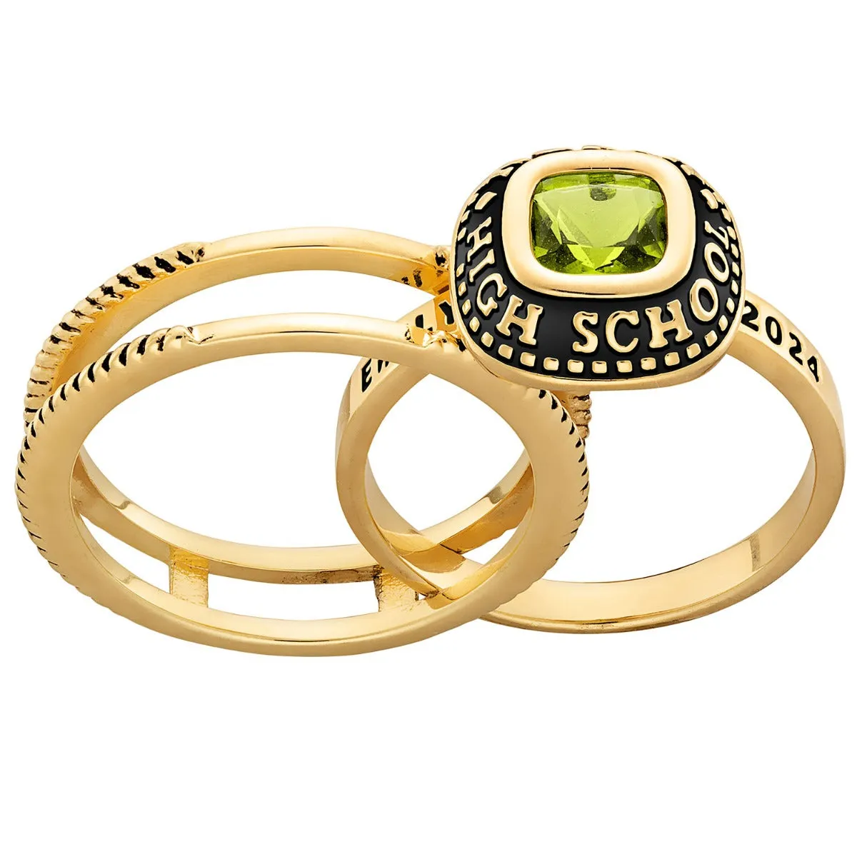 Ladies' 14K Gold over Sterling Class Ring with Jacket sold by Limoges Jewelry product image thumbnail 2