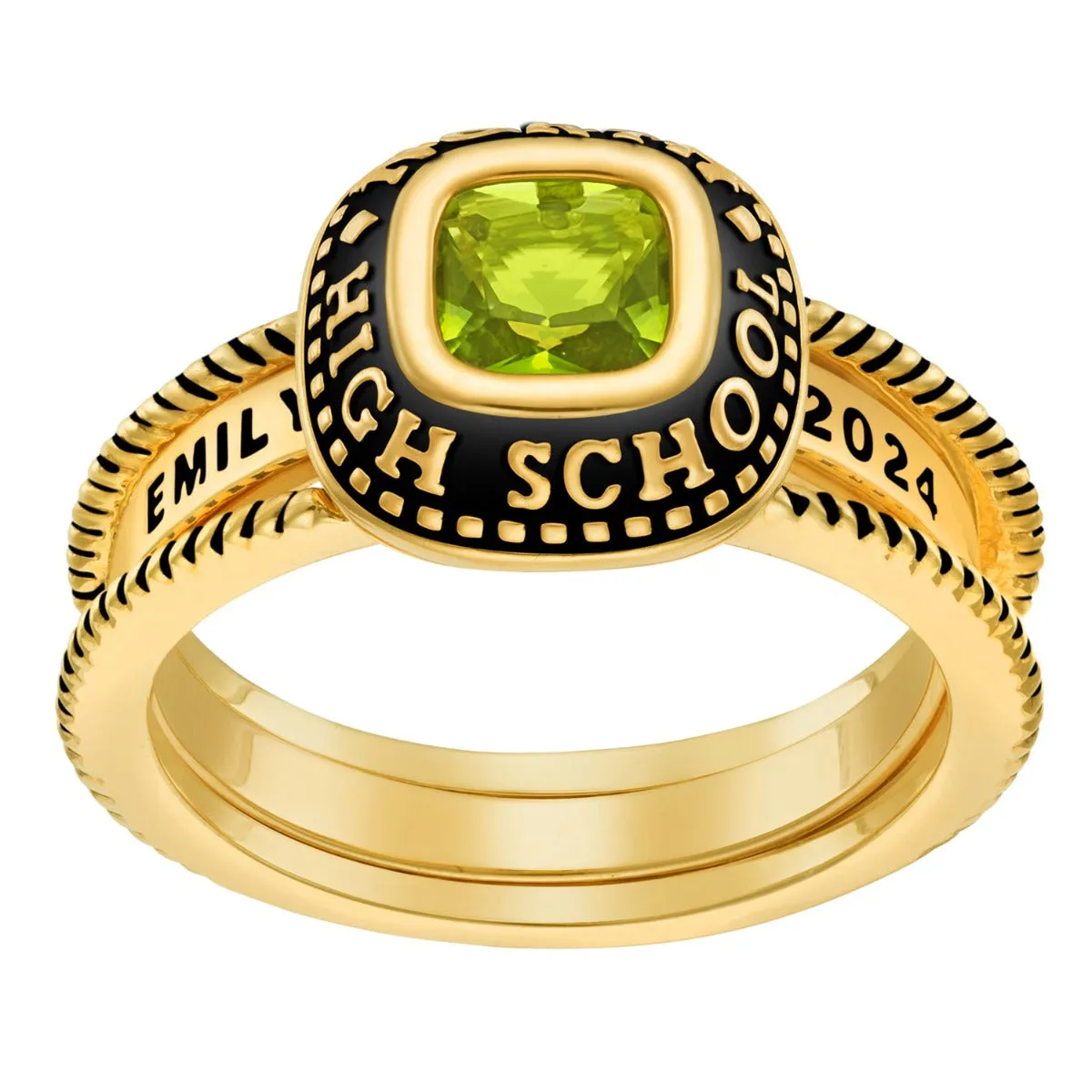 Ladies' 14K Gold over Sterling Class Ring with Jacket sold by Limoges Jewelry product image thumbnail 3
