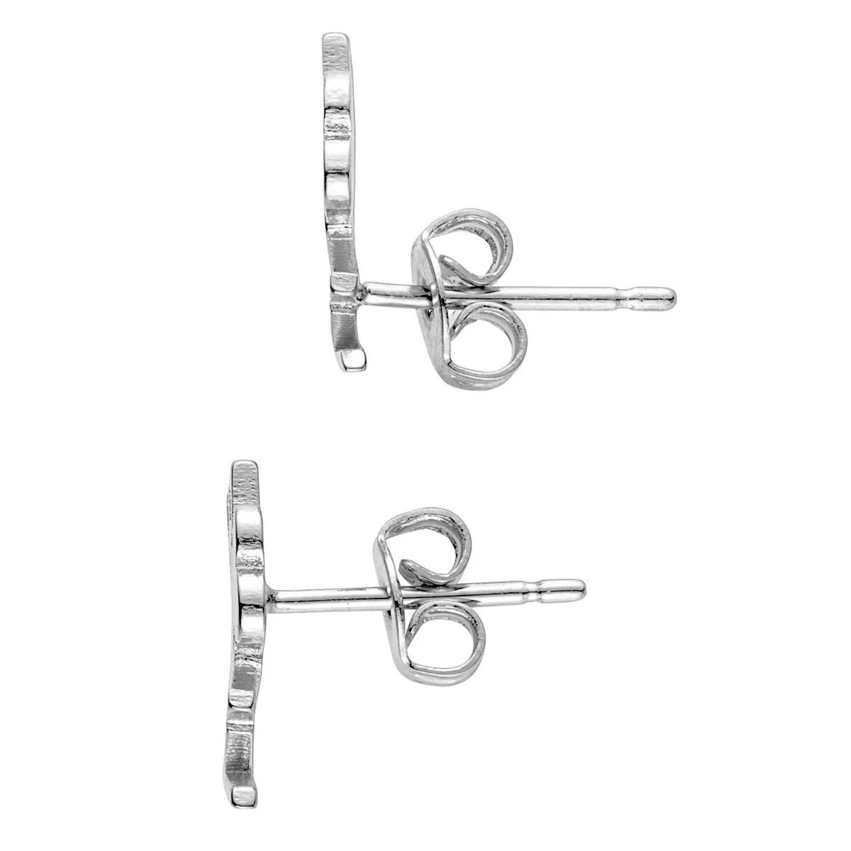 Silver Plated Name with Heart Crawler Earrings sold by Limoges Jewelry product image thumbnail 3