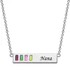 Baguette Birthstone Nana Bar Pendant sold by Limoges Jewelry
