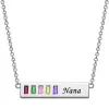 Baguette Birthstone Nana Bar Pendant sold by Limoges Jewelry