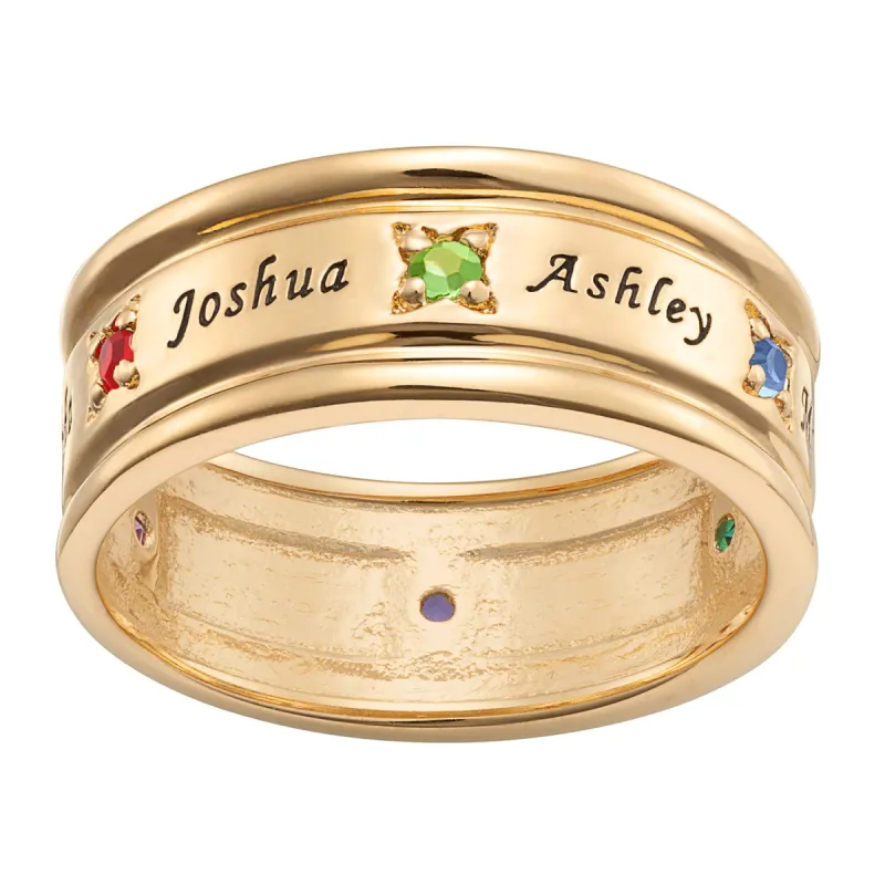 Family Name and Birthstone Ring sold by Limoges Jewelry