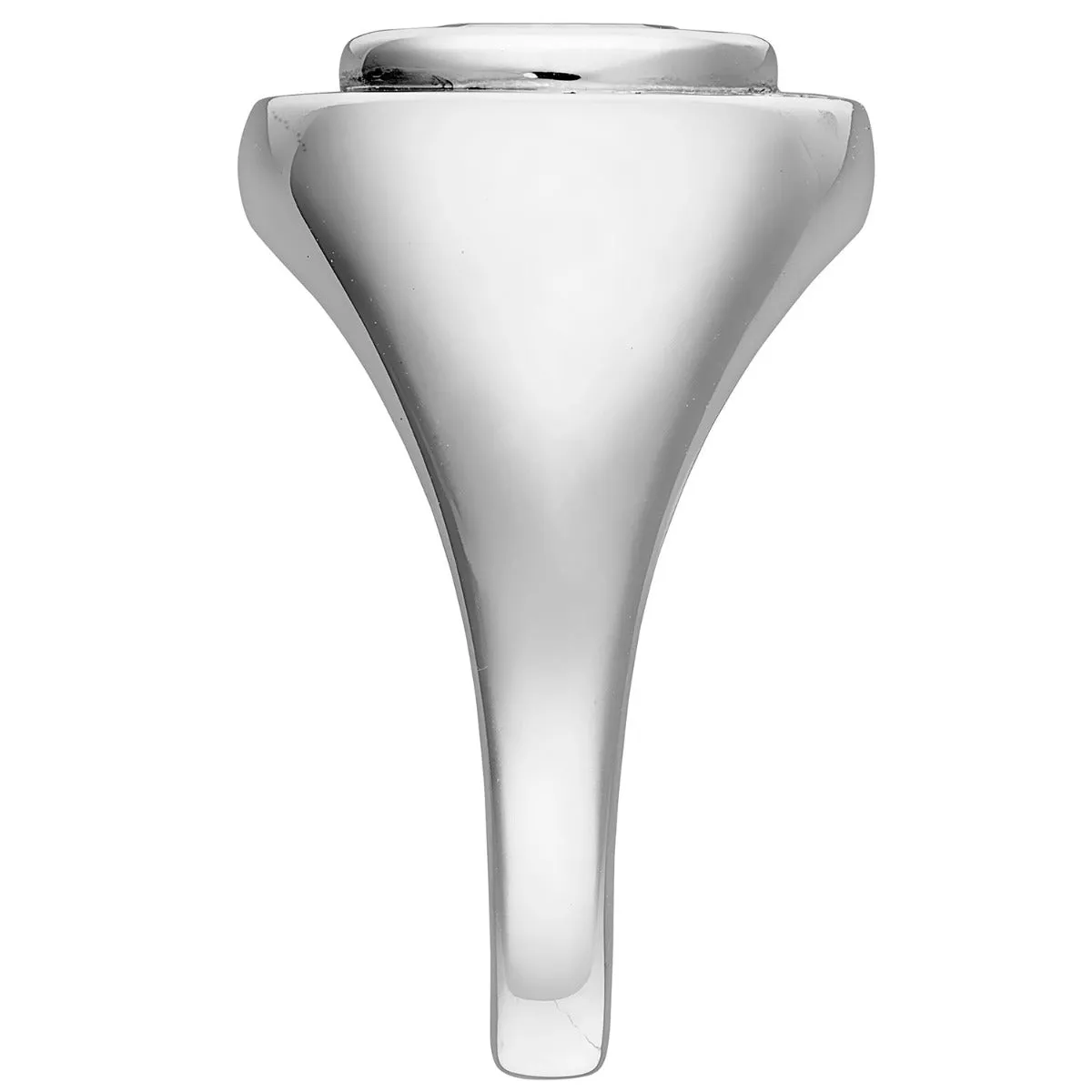 Ladies' Sterling Silver Minimal Oval Birthstone Signet Freestyle Class Ring sold by Limoges Jewelry product image thumbnail 3