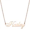 Stainless Steel Fancy Script Name Necklace sold by Limoges Jewelry