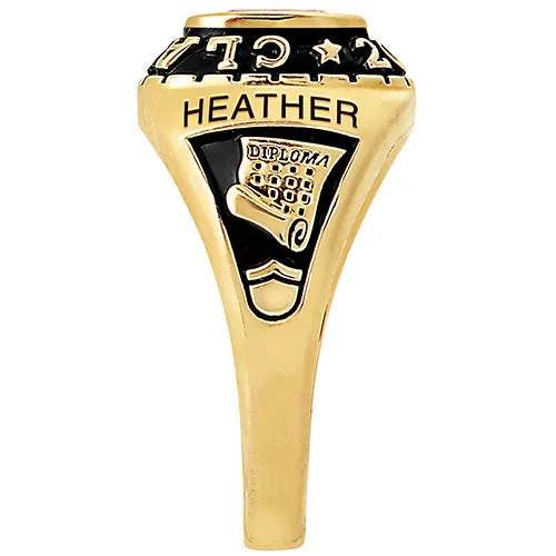 Women's 14K Celebrium Birthstone 2024 Class Ring sold by Limoges Jewelry product image thumbnail 4