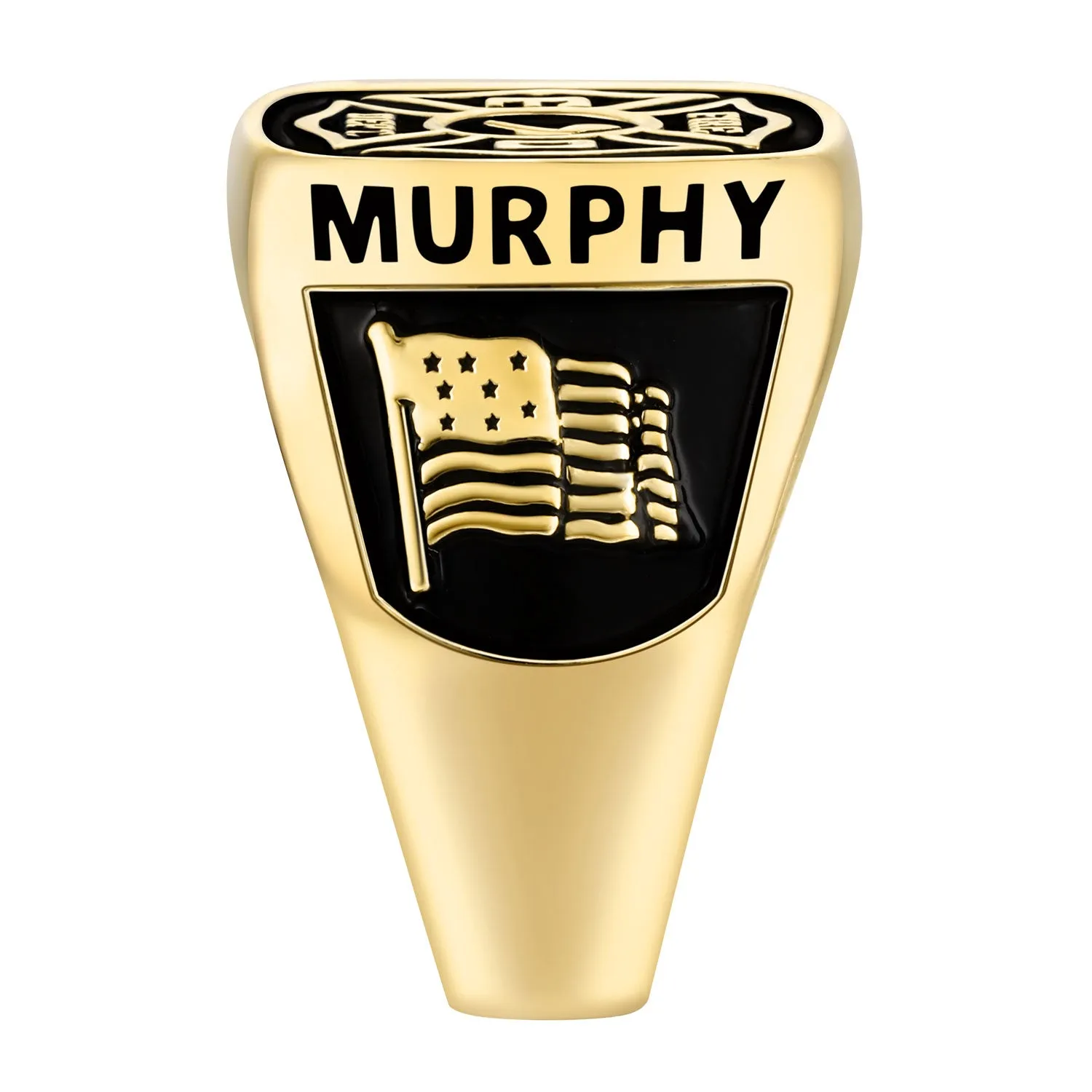 Men's Gold over Sterling Fire Dept First Responder Ring sold by Limoges Jewelry product image thumbnail 4