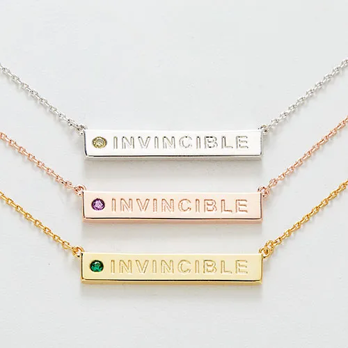 INVINCIBLE Birthstone Empowerment Necklace sold by Limoges Jewelry