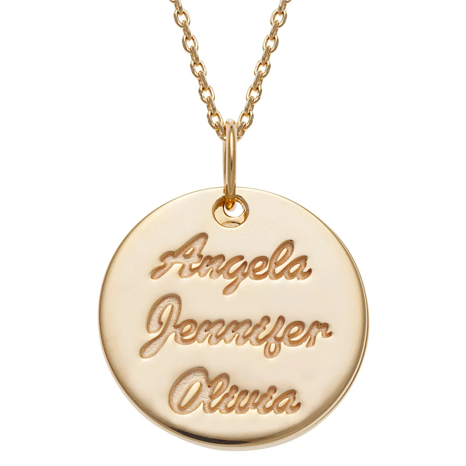 14K Gold over Sterling Family Tree Name Necklace sold by Limoges Jewelry product image thumbnail 2