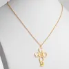 14K Gold Plated God is Good Cross with Birthstone Necklace sold by Limoges Jewelry