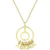 Sterling Silver Double Circle Danity Name Pendant Necklace sold by Limoges Jewelry