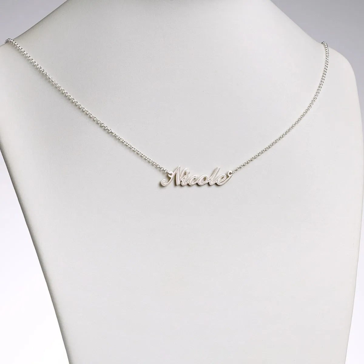Script Name with Outline Necklace sold by Limoges Jewelry product image thumbnail 3