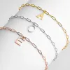 Initial Charm Paperclip Chain Bracelet sold by Limoges Jewelry