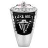 Men's Traditional CZ Oval Stone Personalized Top Class Ring sold by Limoges Jewelry