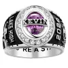 Men's Traditional CZ Oval Stone Personalized Top Class Ring sold by Limoges Jewelry