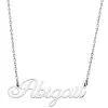Stainless Steel Fancy Script Name Necklace sold by Limoges Jewelry