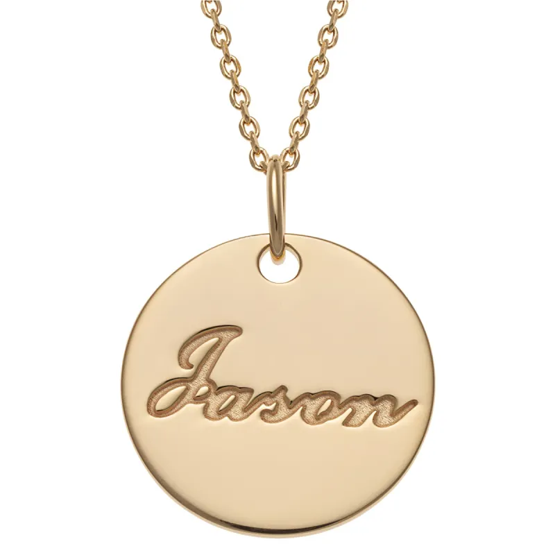14K Gold over Sterling  Name Necklace sold by Limoges Jewelry